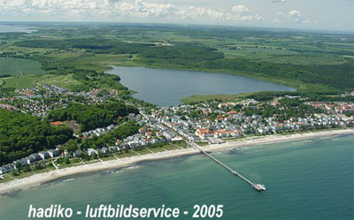 Ostseebad Binz - Luftbild Strand