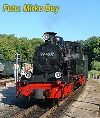 Rasender Roland im Bahnhof Ostseebad Binz auf Ruegen. Foto: Mirko Boy